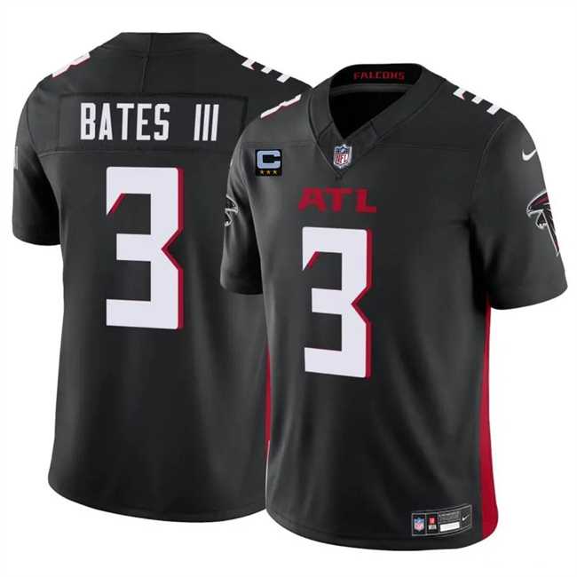 Men & Women & Youth Atlanta Falcons #3 Jessie Bates III Black 2024 F.U.S.E With 3-Star C Patch Vapor Untouchable Limited Stitched Jersey